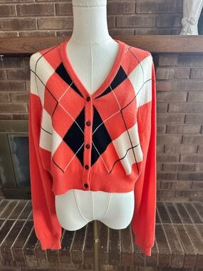 Christopher Kane 100% Cashmere Scotland Argyle Cardigan M EUC — Luxury Academia